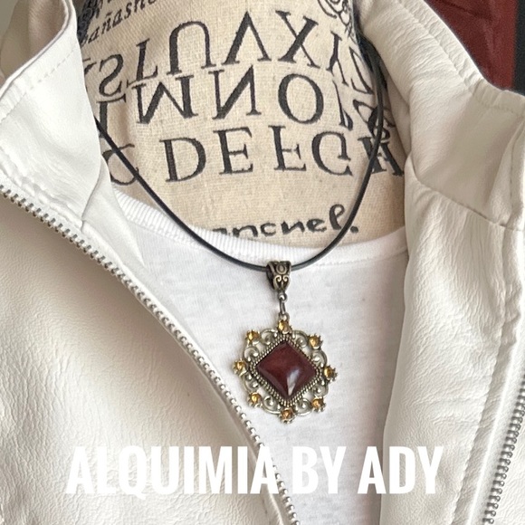 Alquimia Jewelry - Victorian jasper and crystals rope choker short necklace